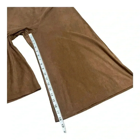 Antthony Brown Wide Leg Crop Brown Polyester Pull On Pants Women’s size Medium - Picture 8 of 10